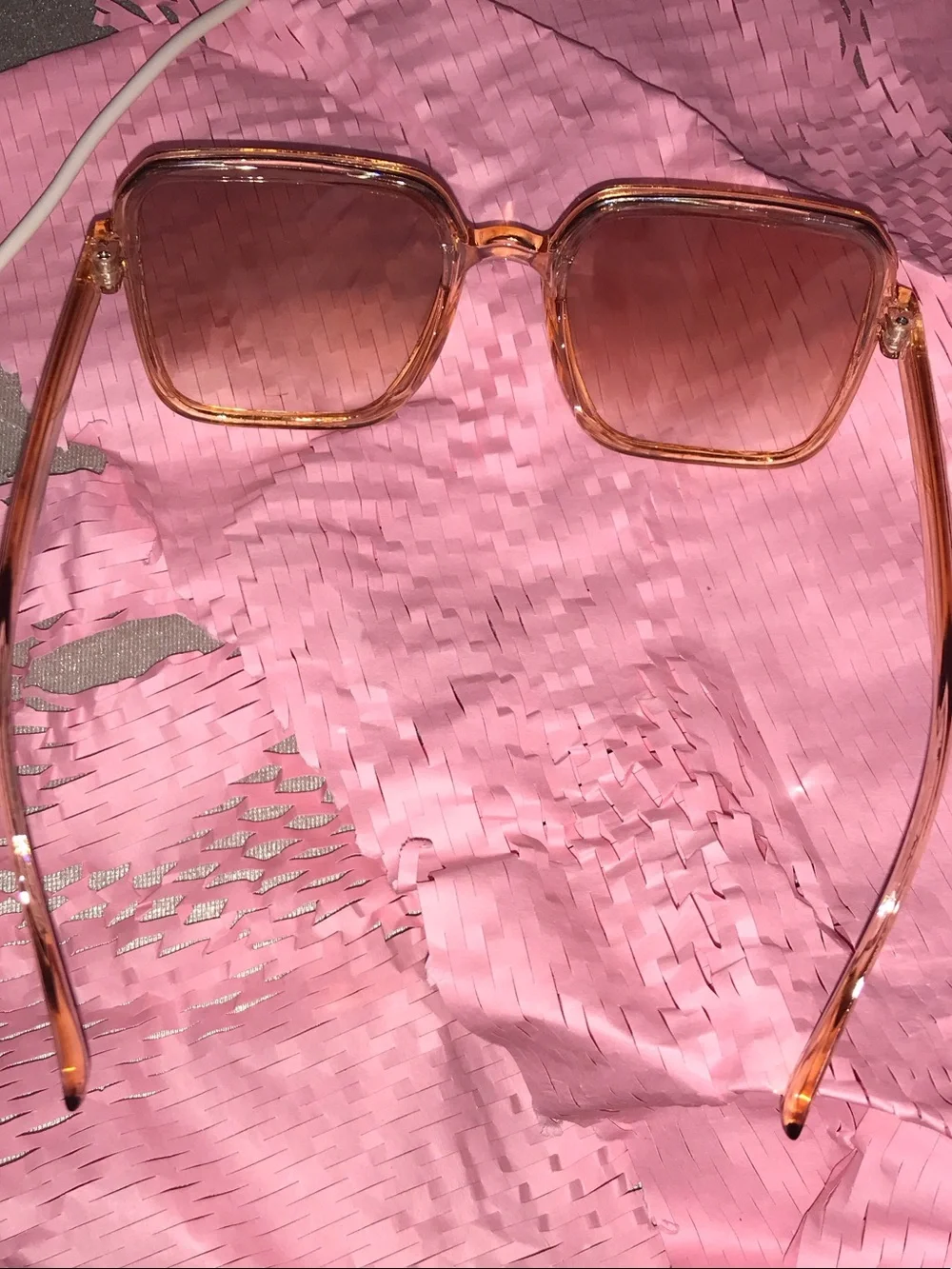 Stylish Nude Square Frame Sunglasses